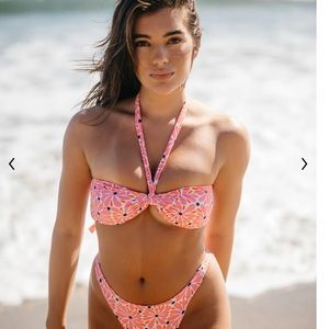 Make an Offer Skatie Coronado Cher Top XL Pink Bandeau Strapless Bottom Large